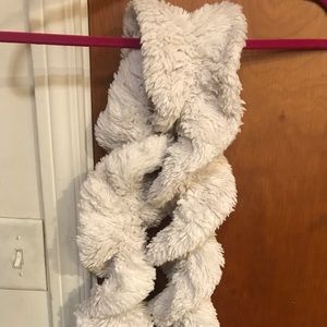 White Fluffy Scarf